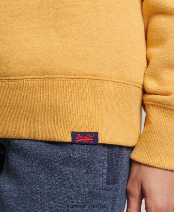 Superdry gul klær 86P46D5859 vintage sweatshirt i økologisk bomull kvinner