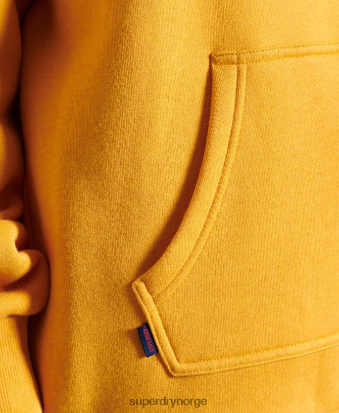 Superdry gul klær 86P46D5969 vintage-logo-brodert sweatshirt for lommer kvinner