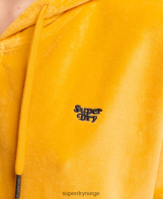 Superdry gull klær 86P46D3439 vintage hettegenser med glidelås kvinner