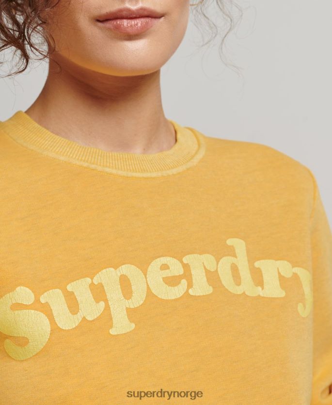 Superdry gull klær 86P46D5786 cooper klassisk 70-talls logogenser kvinner