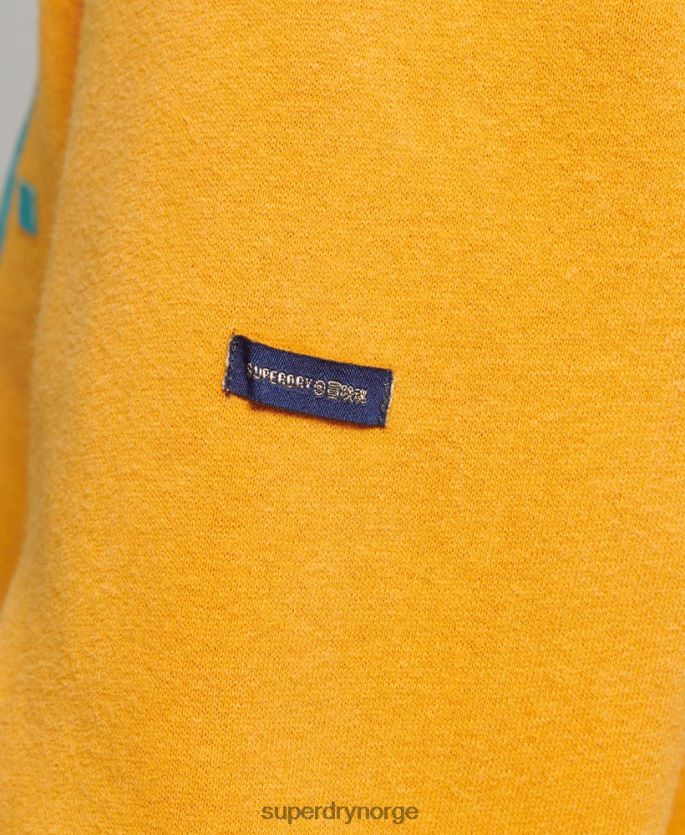 Superdry gull klær 86P46D5939 core logo 80-talls hettegenser kvinner