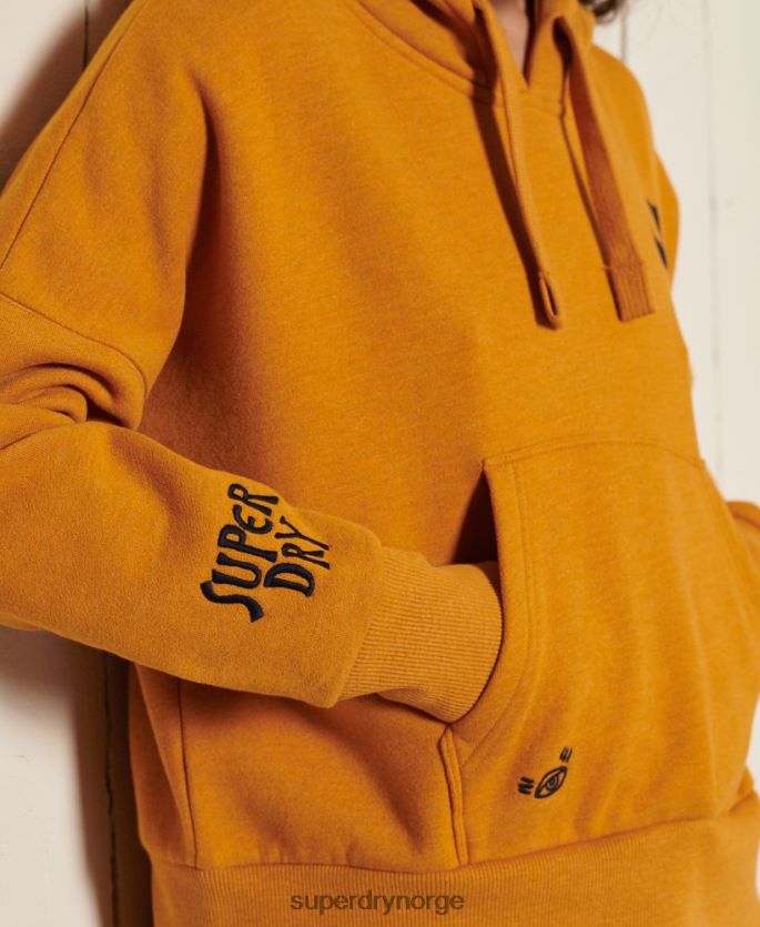 Superdry gull klær 86P46D6099 utsmykket suika boxy hettegenser kvinner