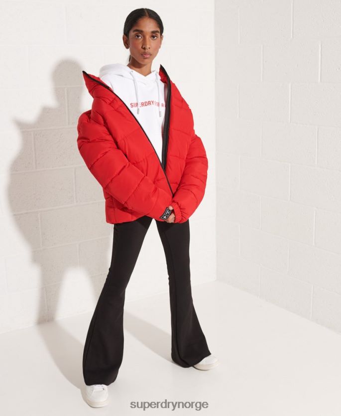 Superdry hvit klær 86P46D3483 cooperate logo crop hettegenser kvinner