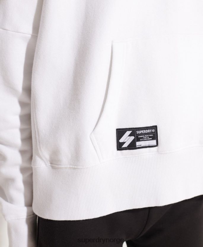 Superdry hvit klær 86P46D3483 cooperate logo crop hettegenser kvinner