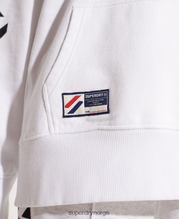 Superdry hvit klær 86P46D5975 strikeout oversized hettegenser kvinner