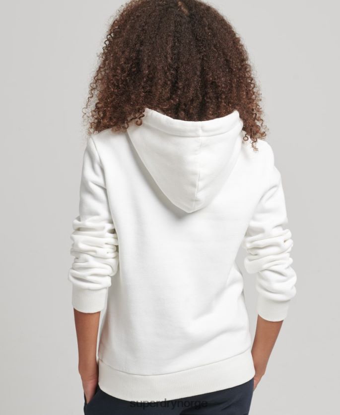 Superdry hvit klær 86P46D6030 regnbue hettegenser med grafisk logo kvinner