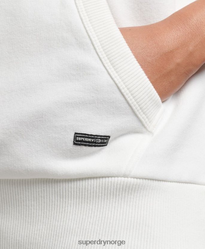 Superdry hvit klær 86P46D6030 regnbue hettegenser med grafisk logo kvinner