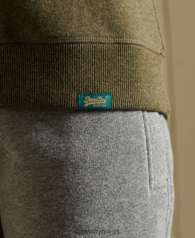 Superdry kaki klær 86P46D3478 vintage sweatshirt med logobesetning kvinner