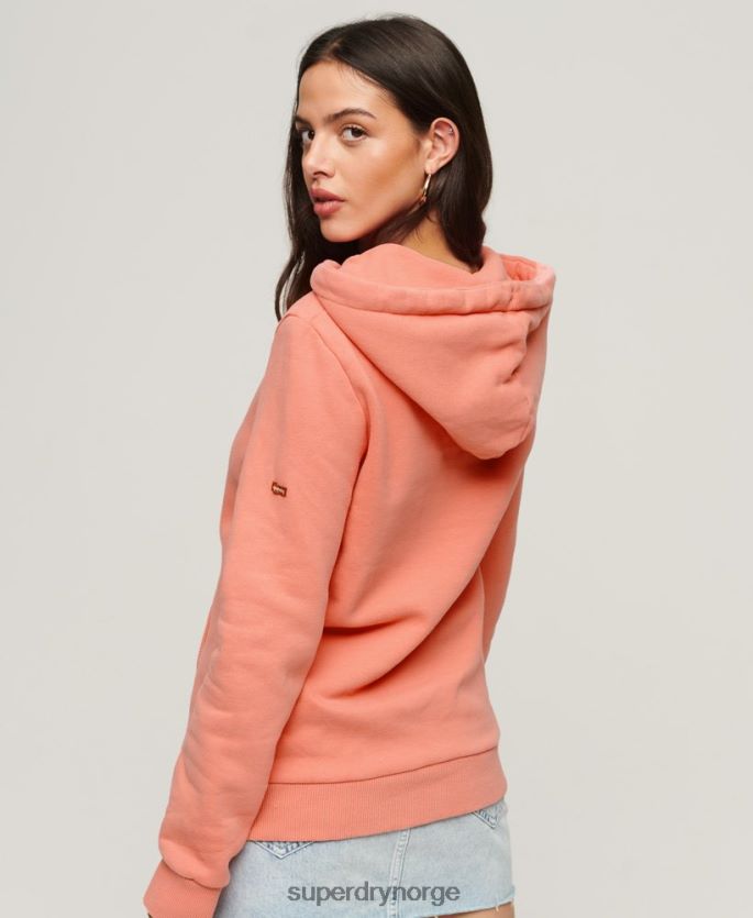 Superdry korall klær 86P46D2243 vintage shadow hettegenser kvinner