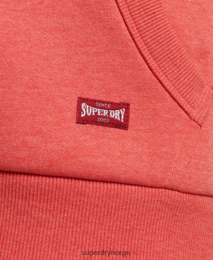 Superdry korall klær 86P46D2313 vintage scripted collegiate hettegenser kvinner