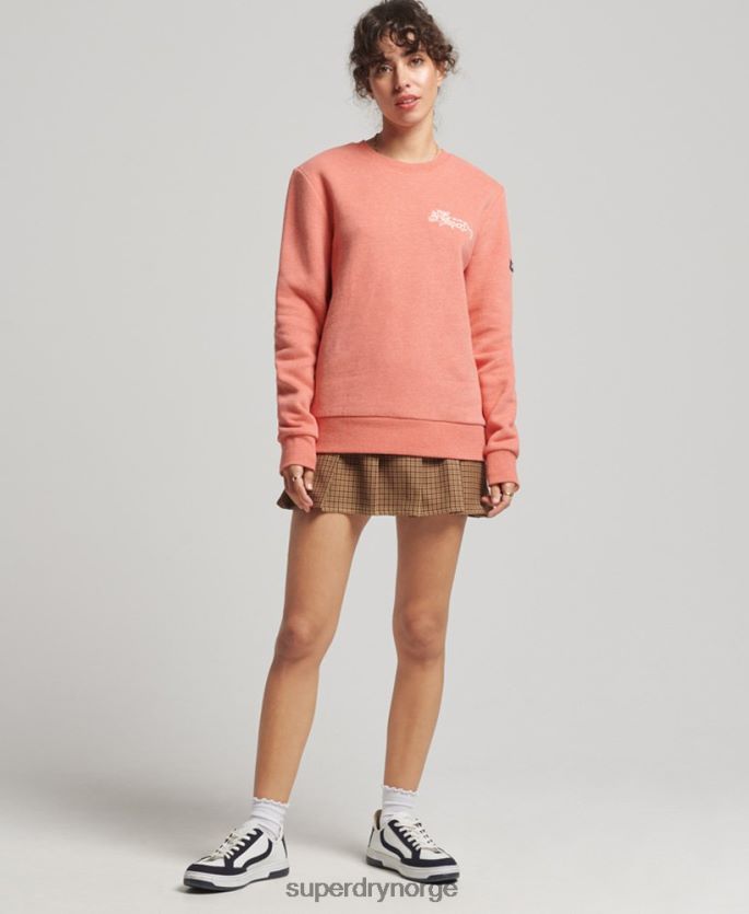 Superdry korall klær 86P46D3485 stolthet i håndverksgenser kvinner