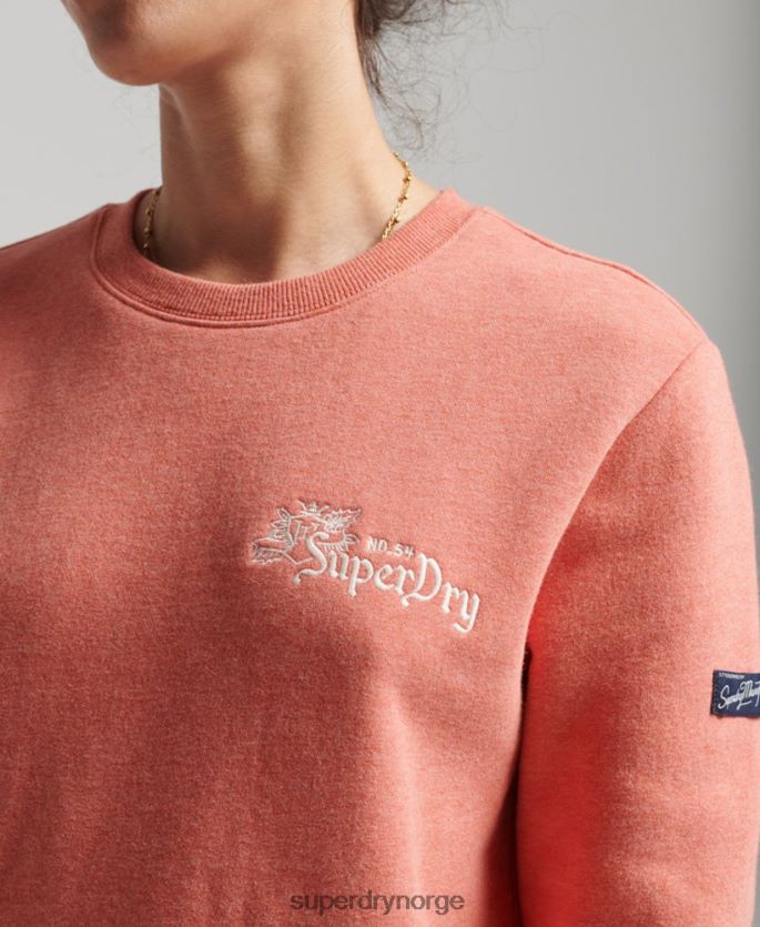 Superdry korall klær 86P46D3485 stolthet i håndverksgenser kvinner