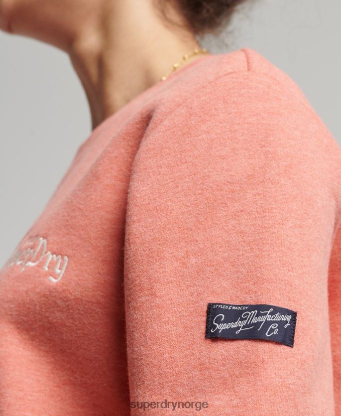 Superdry korall klær 86P46D3485 stolthet i håndverksgenser kvinner