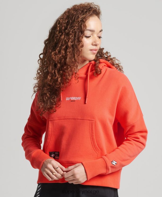 Superdry korall klær 86P46D5903 kode micro logo hettegenser kvinner
