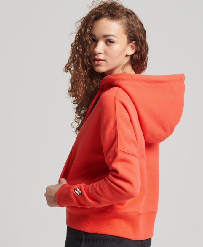 Superdry korall klær 86P46D5903 kode micro logo hettegenser kvinner