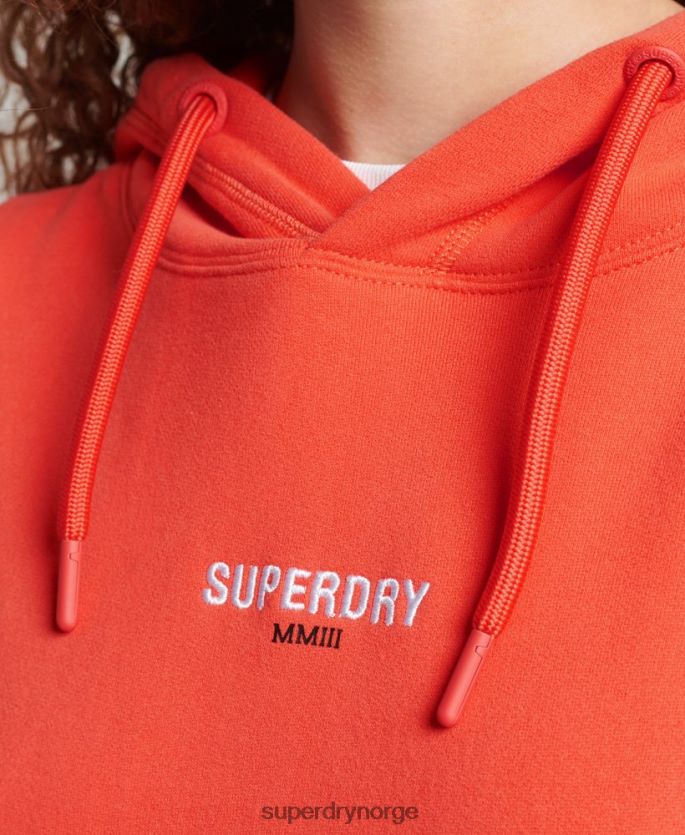 Superdry korall klær 86P46D5903 kode micro logo hettegenser kvinner