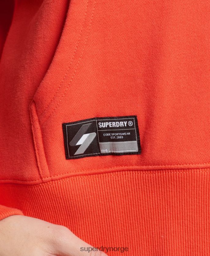 Superdry korall klær 86P46D5903 kode micro logo hettegenser kvinner