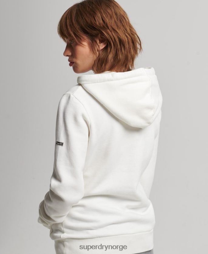 Superdry krem klær 86P46D5945 grafisk logo gnisten hettegenser kvinner