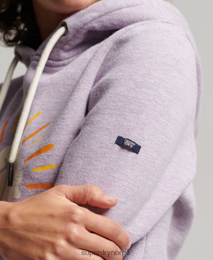 Superdry lilla klær 86P46D2235 vintage nostalgi hettegenser kvinner