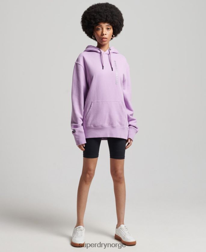 Superdry lilla klær 86P46D3438 kode lineær løs hettegenser kvinner