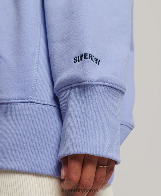 Superdry lilla klær 86P46D3442 oversized crew-hettegenser med logoapplikasjon kvinner