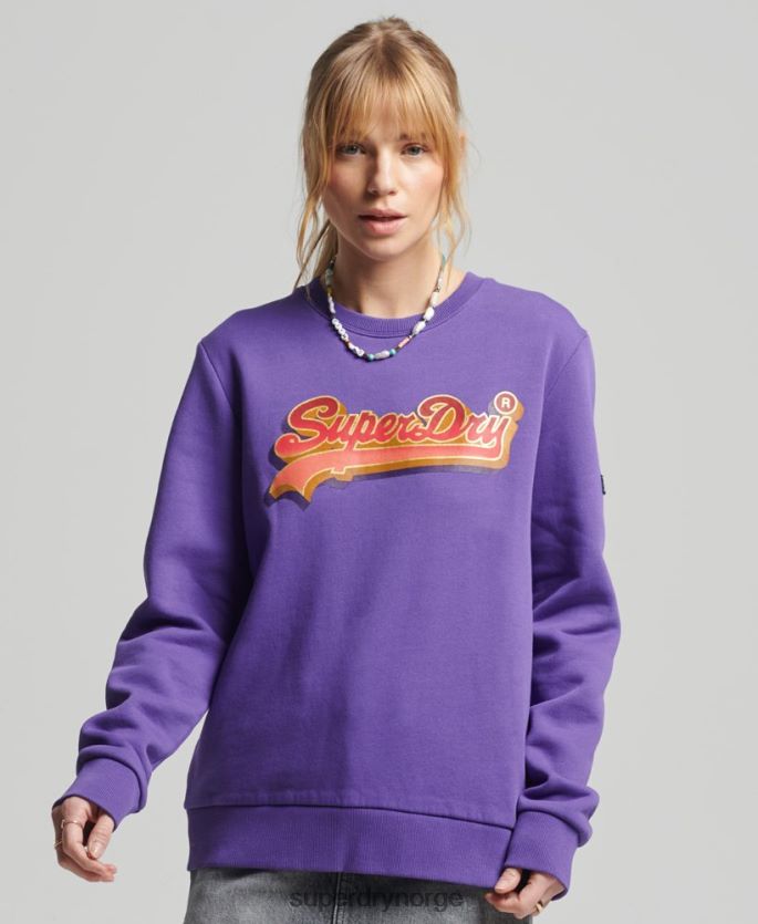 Superdry lilla klær 86P46D3460 vintage-logo sesongbasert genser kvinner