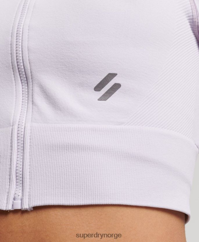 Superdry lilla klær 86P46D4170 sømløs glidelås gjennom mellomlaget topp kvinner