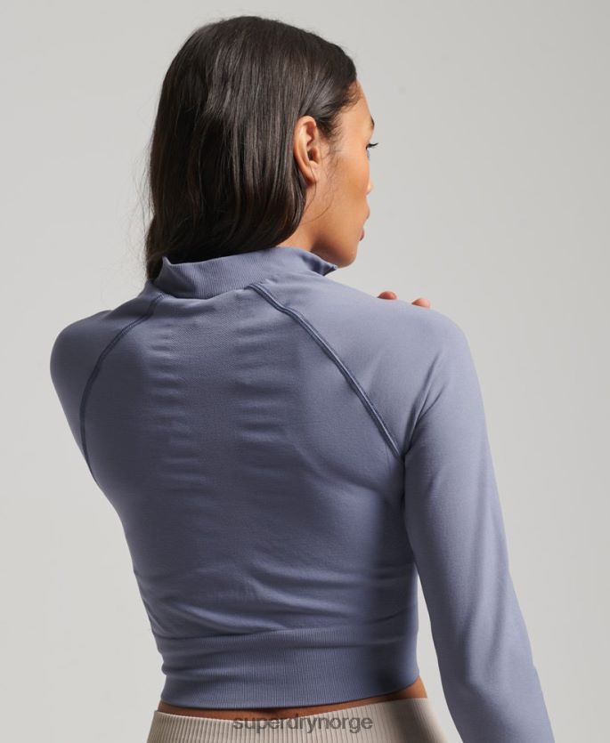 Superdry lilla klær 86P46D4177 sømløs glidelås gjennom mellomlaget topp kvinner