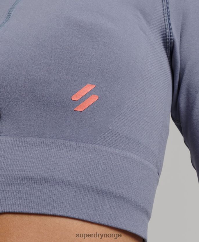 Superdry lilla klær 86P46D4177 sømløs glidelås gjennom mellomlaget topp kvinner