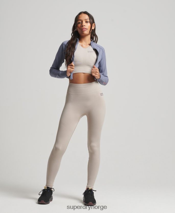 Superdry lilla klær 86P46D4177 sømløs glidelås gjennom mellomlaget topp kvinner