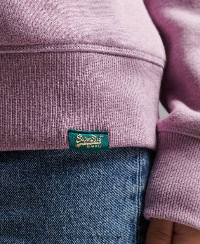 Superdry lilla klær 86P46D5912 vintage sweatshirt i økologisk bomull kvinner