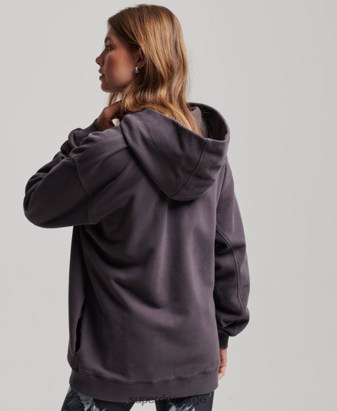Superdry lilla klær 86P46D6032 oversized hettegenser i økologisk bomull kvinner