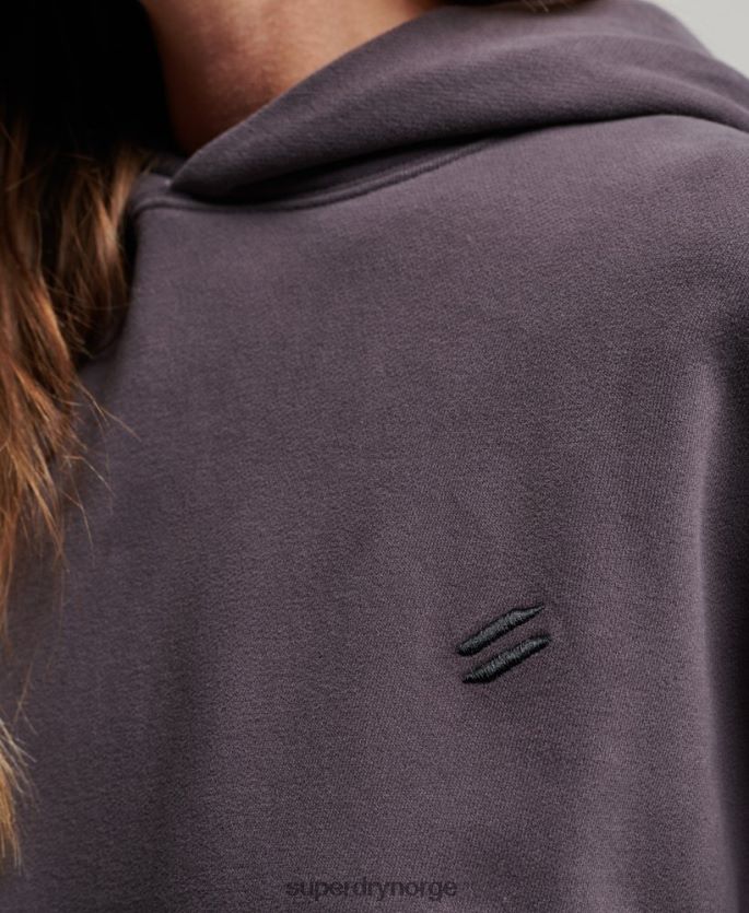 Superdry lilla klær 86P46D6032 oversized hettegenser i økologisk bomull kvinner