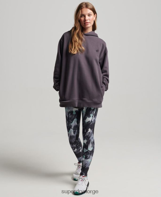 Superdry lilla klær 86P46D6032 oversized hettegenser i økologisk bomull kvinner