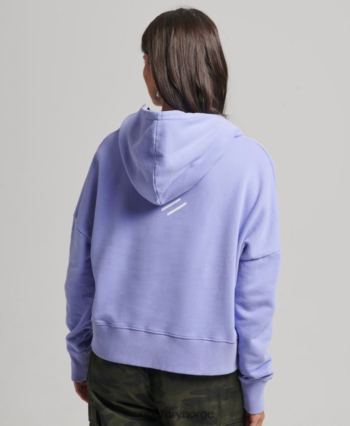 Superdry lilla klær 86P46D6071 code core sport crop box hettegenser kvinner