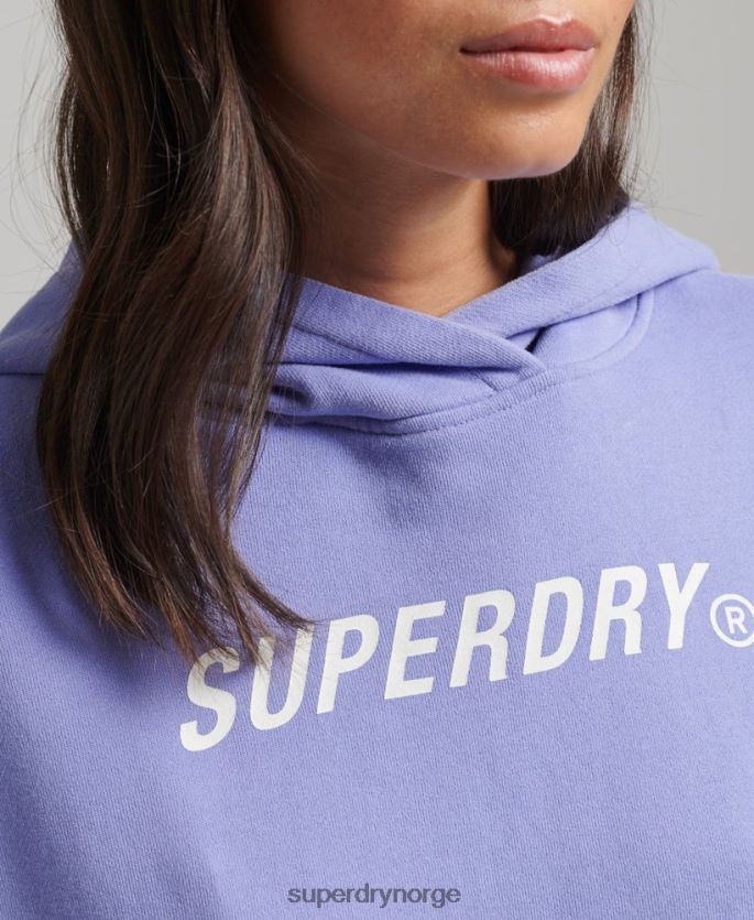Superdry lilla klær 86P46D6071 code core sport crop box hettegenser kvinner