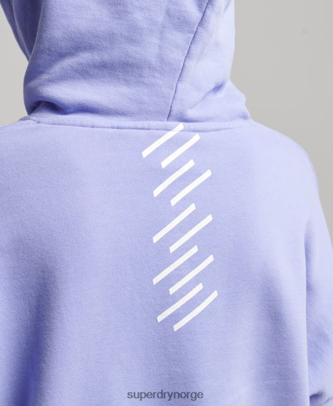 Superdry lilla klær 86P46D6071 code core sport crop box hettegenser kvinner