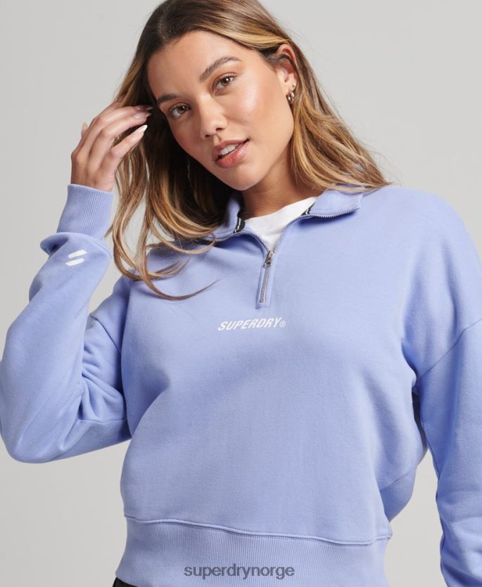 Superdry lilla klær 86P46D6111 core sport topp med halv glidelås kvinner