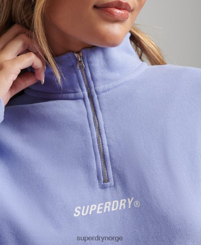 Superdry lilla klær 86P46D6111 core sport topp med halv glidelås kvinner