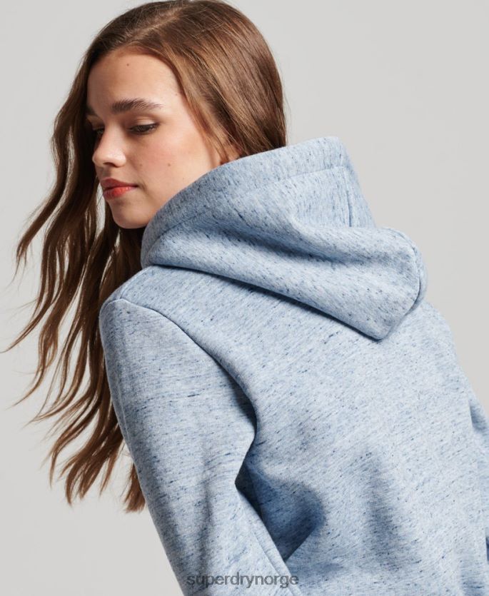 Superdry lyse blå klær 86P46D2320 vintage logo scripted collegiate hettegenser kvinner