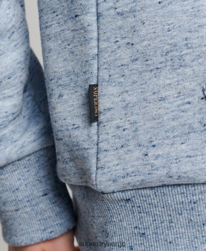 Superdry lyse blå klær 86P46D2320 vintage logo scripted collegiate hettegenser kvinner