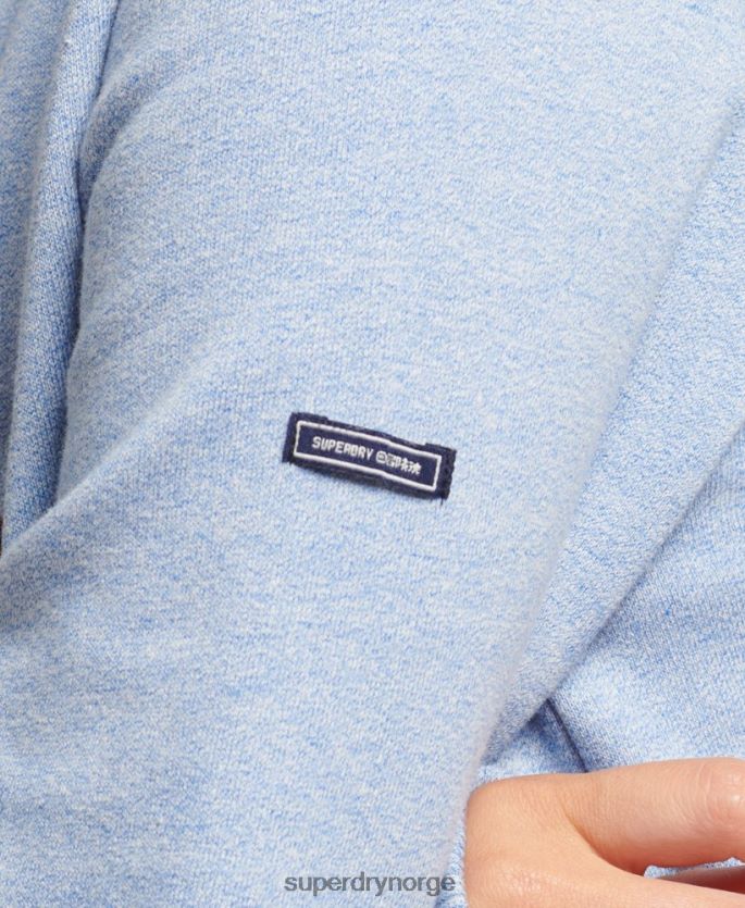 Superdry lyse blå klær 86P46D3397 vintage hettegenser med logo og arv kvinner