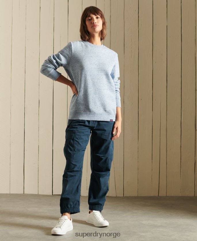 Superdry lyse blå klær 86P46D5831 vintage sweatshirt med logobesetning i økologisk bomull kvinner