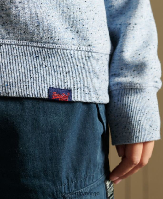 Superdry lyse blå klær 86P46D5831 vintage sweatshirt med logobesetning i økologisk bomull kvinner