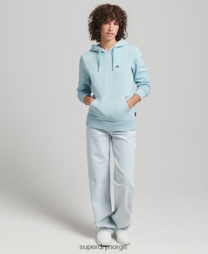 Superdry lyse blå klær 86P46D5907 90-talls terrenggrafisk hettegenser kvinner