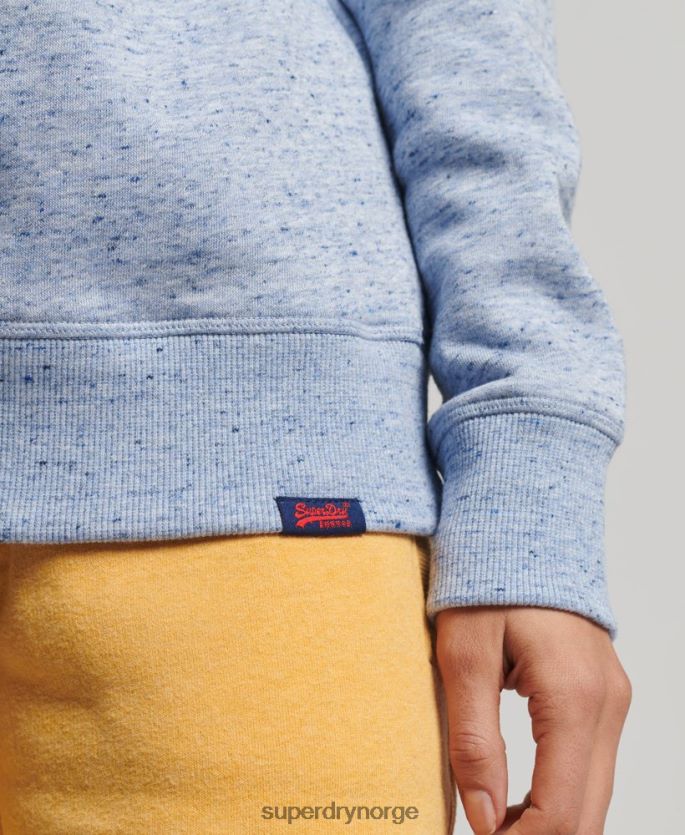 Superdry lyse blå klær 86P46D6128 vintage sweatshirt i økologisk bomull kvinner