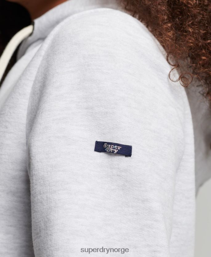 Superdry lysegrå klær 86P46D2207 vintage regnbue hettegenser kvinner