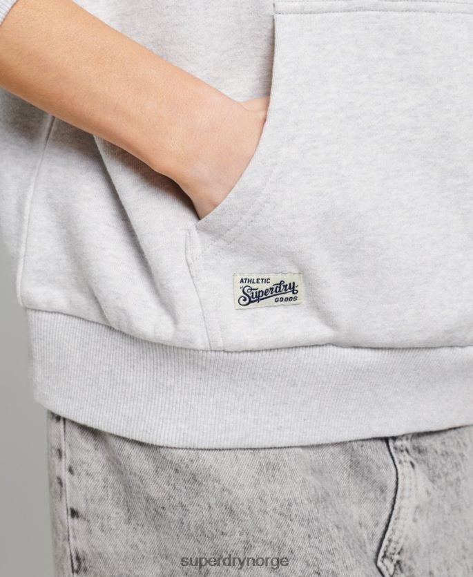 Superdry lysegrå klær 86P46D3052 vintage rugbygenser kvinner