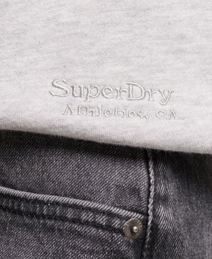 Superdry lysegrå klær 86P46D3429 vintage logo brodert crew sweatshirt kvinner