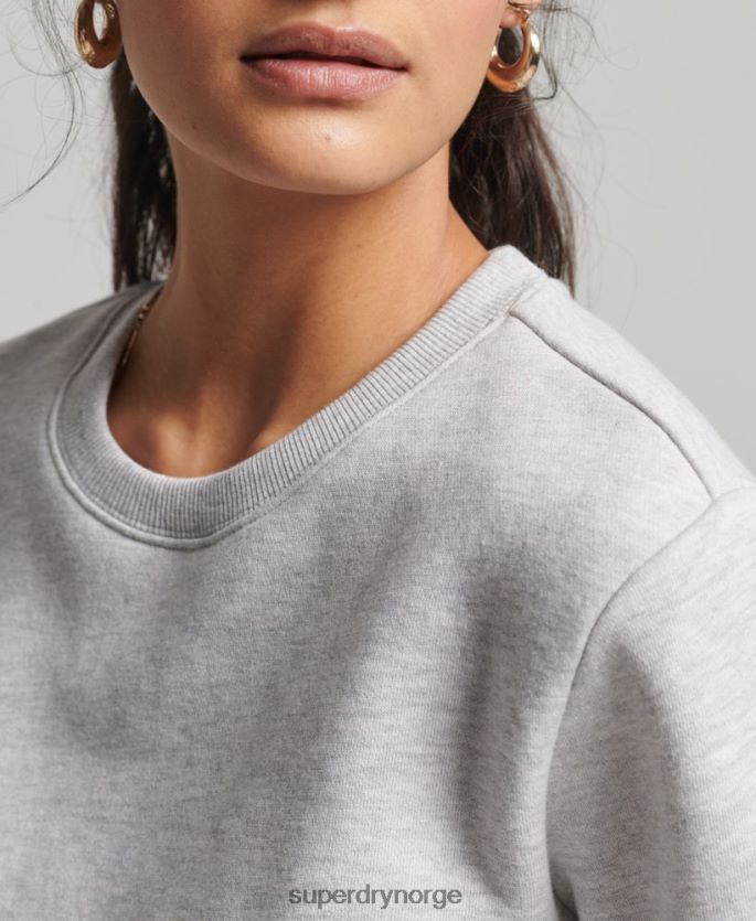Superdry lysegrå klær 86P46D5758 vintage sweatshirt i økologisk bomull kvinner